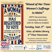 LCHS and UI Library present screening and discussion of IDPTV documentary on women’s suffrage LCHS and UI Library present screening and discussion of IDPTV documentary on women’s suffrage