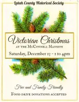 Victorian Christmas at the McConnell Mansion Dec. 13, 1-4pm Victorian Christmas at the McConnell Mansion Dec. 13, 1-4pm